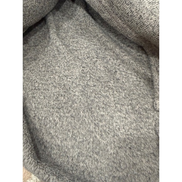 Eddie Bauer Mens Large Gray Sherpa Lined Sweater Fleece Crewneck Olive Stripe - Picture 6 of 11